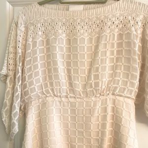 Cream lace top from Anthropologie by Anna Sui